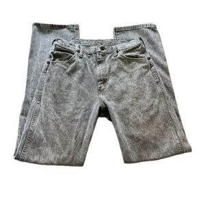 Vintage Wrangler Black Acid Wash Jeans Men’s Size 33x34 Made In USA 13MWZRH